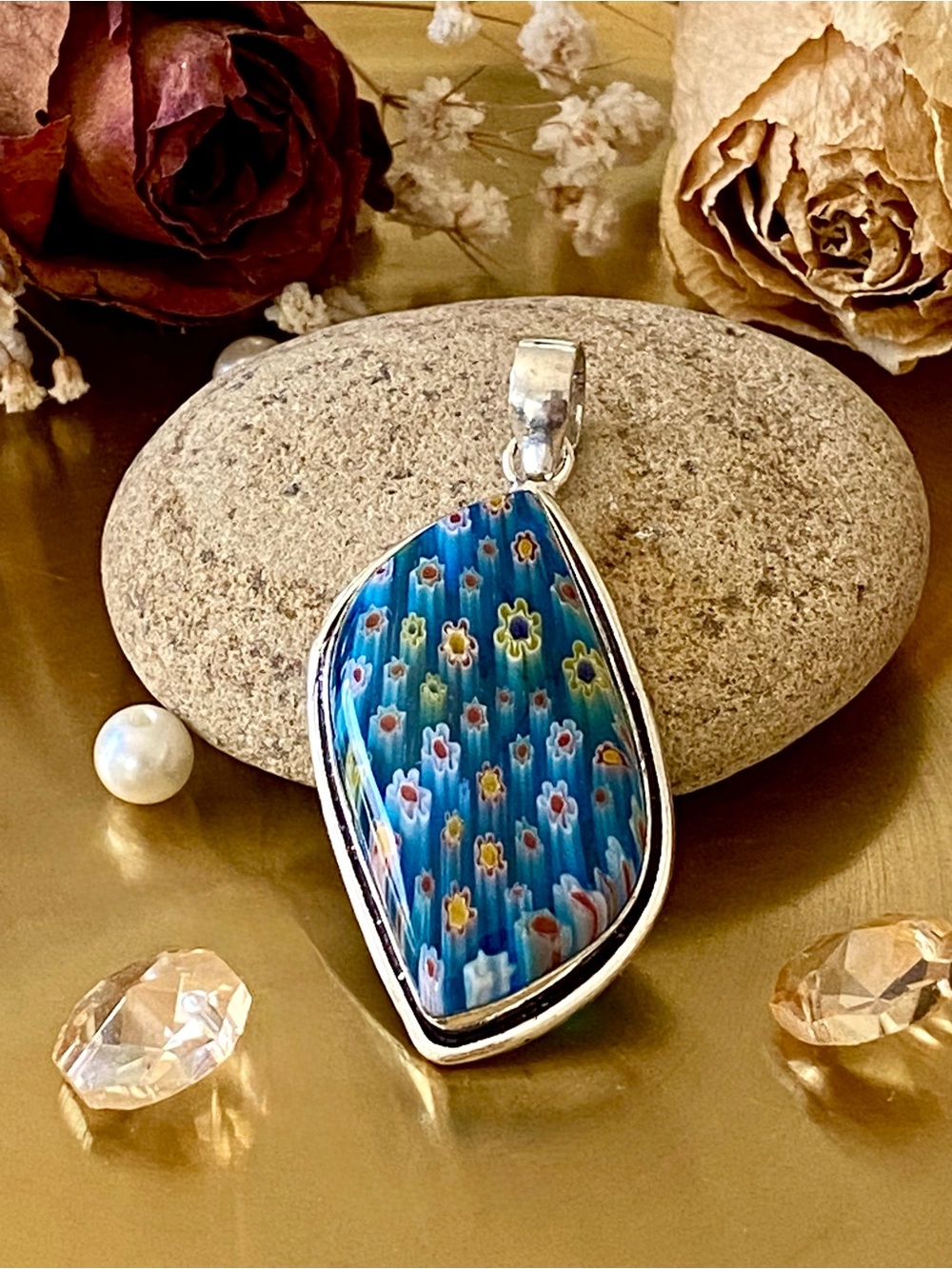 MilleFiori Glass Hand Crafted Pendant